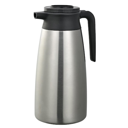 Service Ideas Coffee Decanter, Vacuum Insulated, 1.9 Liter, Stainless Steel SHS19T